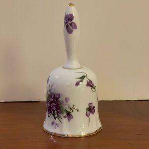 Vintage Spode Hammersley Fine Bone China Bell-Victorian Violets Pattern -5" EUC